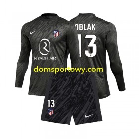 Koszulka Atlético Madryt Jan Oblak 13 Bramkarska Dziecięcy Domowe Koszulki Piłkarskie 2024-2025 Długi Rękaw